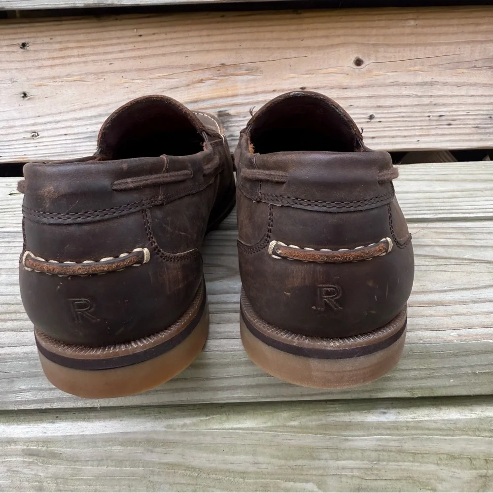 Rockport Southport Venetian Leather Loafer Oat Brown Mens 13 Java Rubber Sole